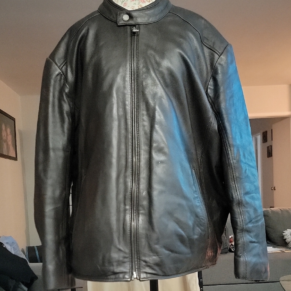 Marc New York Men's Brown Leather Jacket Size XXL